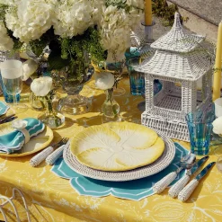 Yellow Capri Lettuce Dinner Plates (Set Of 4)