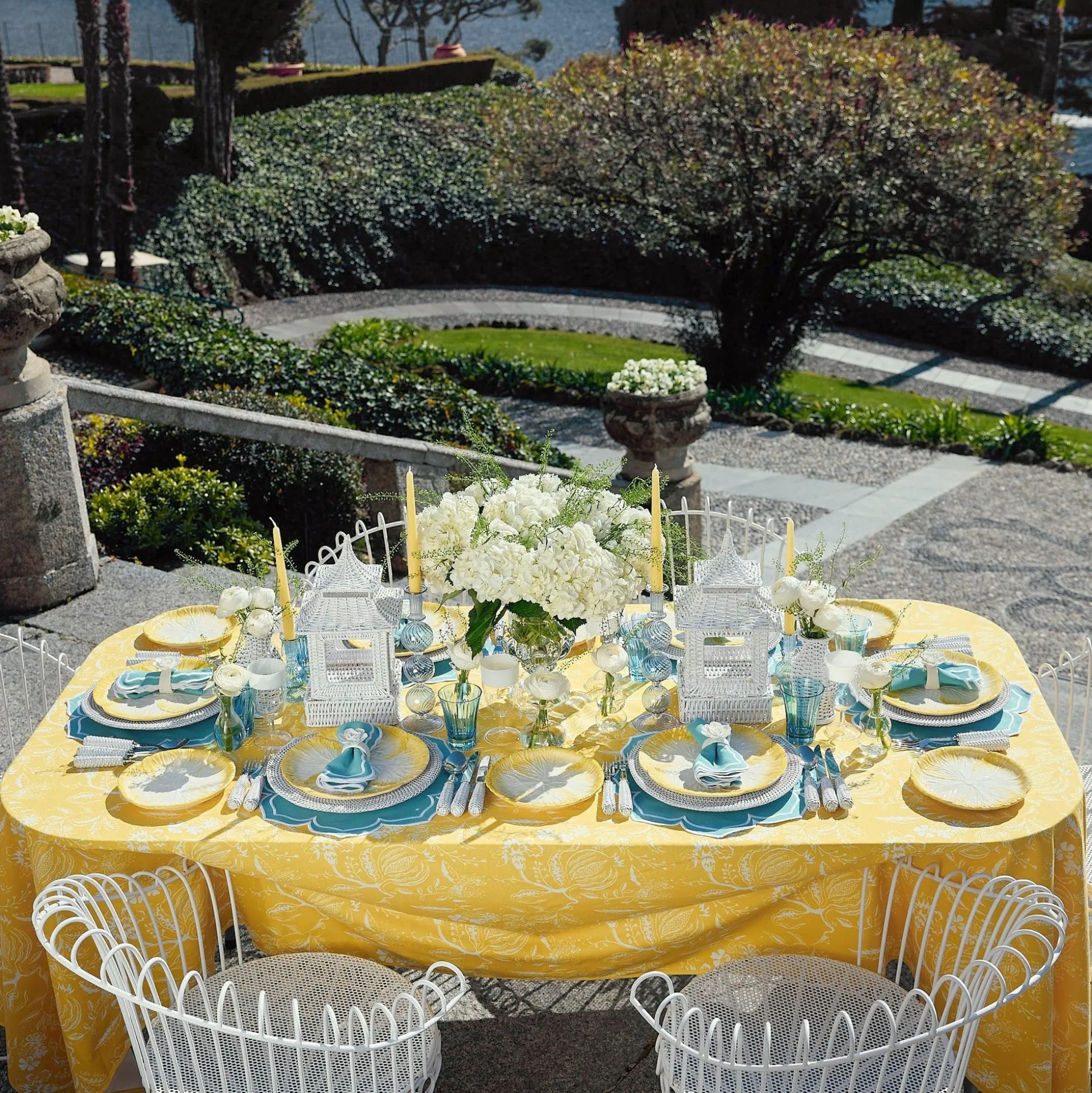 Yellow Capri Lettuce Dinner Plates (Set Of 4)