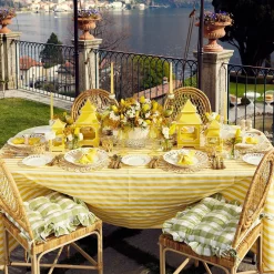 Yellow Raffia Water Glasses (Set Of 6)