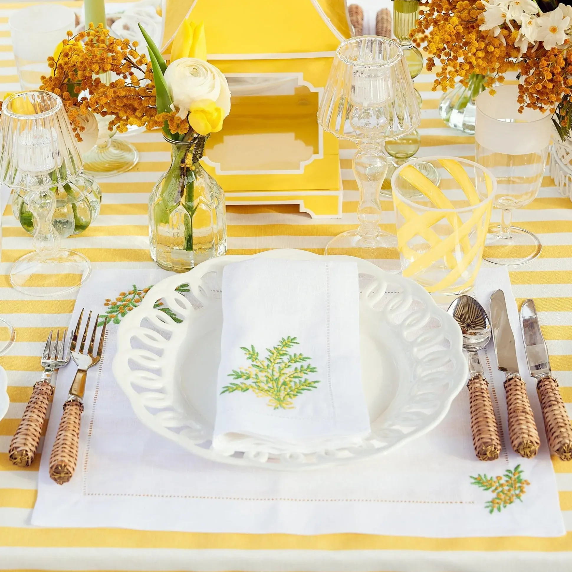 Yellow Swirl Outdoor Glasses (Set Of 6)